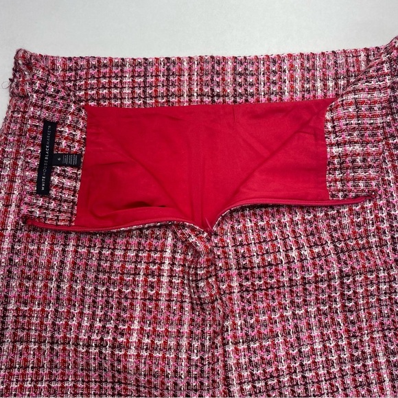 Y2K PINK TWEED SKIRK WHITE HOUSE BLACK MARKET SZ 6 CLUELESS COLLEGE PREP - Picture 4 of 12